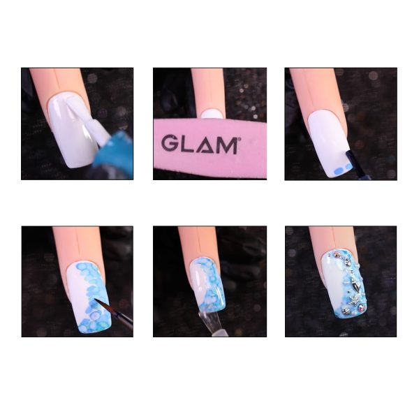 Glitter Butterfly Pearl Extended Nail Art Kit Jelly Glue - Temu