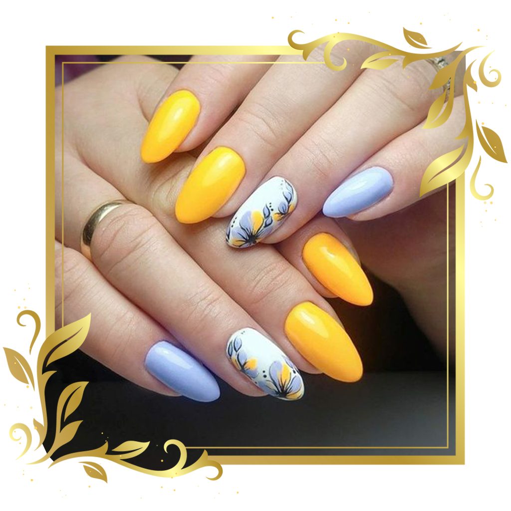 Contrast Colored Florals - The Nail Art School