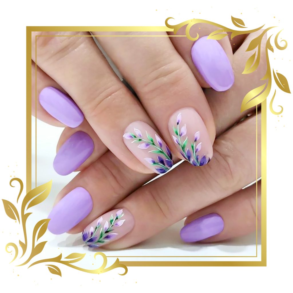 Lavender Florals - The Nail Art School