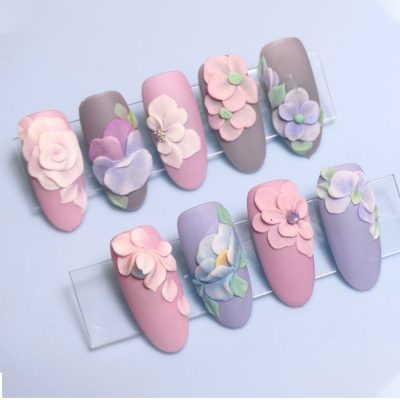 Matte Dreams 3D Floral Wonders in Soft Pastel Hues